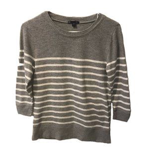 Gap 3/4 Sleeve Striped Lightweight Sweater Small